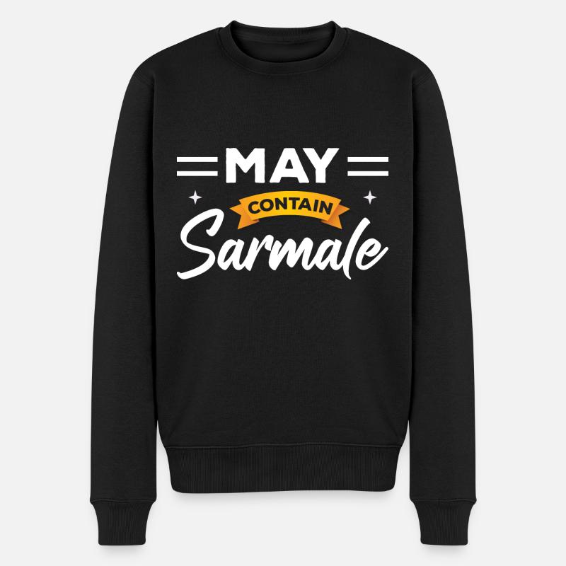 Peut contenir Sarmale - Pull Premium bio Homme - noir