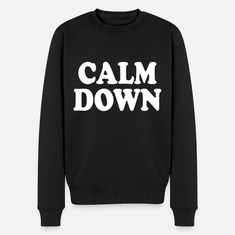 Calm down - Pull Premium bio Homme - noir