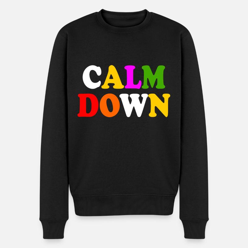Calm down - Pull Premium bio Homme - noir