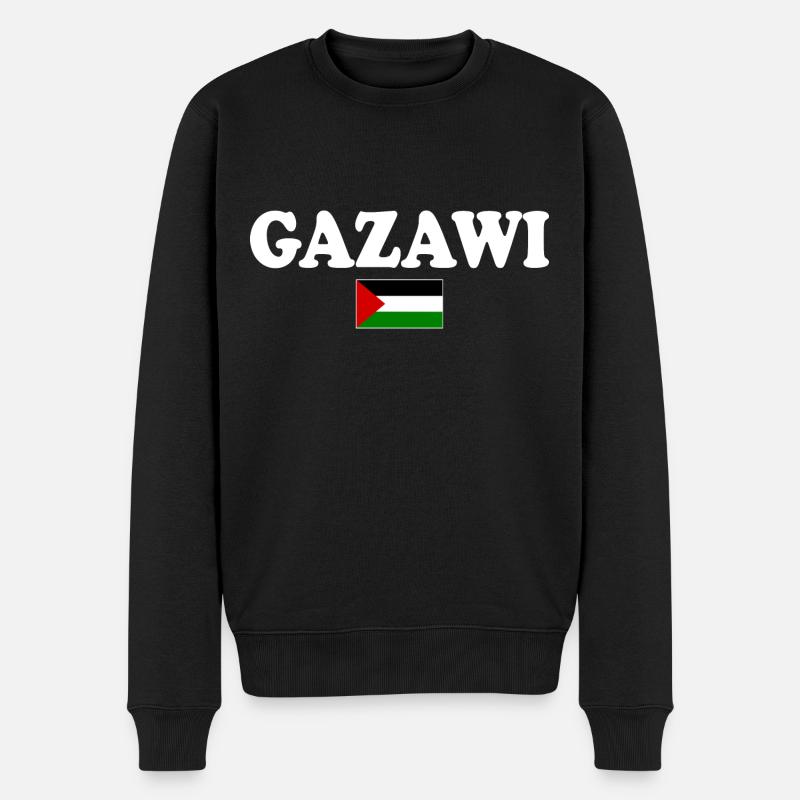 Gazawi gaza - Männer Premium Bio Pullover - Schwarz
