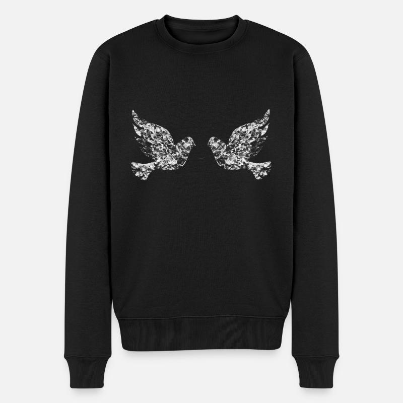 Oiseaux Pigeons Pigeon Oiseau - Pull Premium bio Homme - noir
