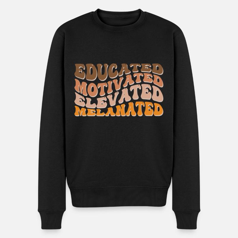 Instruit Motivé Élevé Mélané - Pull Premium bio Homme - noir