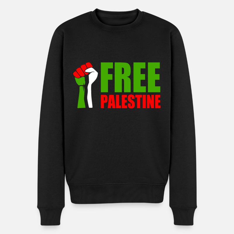 Free palestine - Pull Premium bio Homme - noir