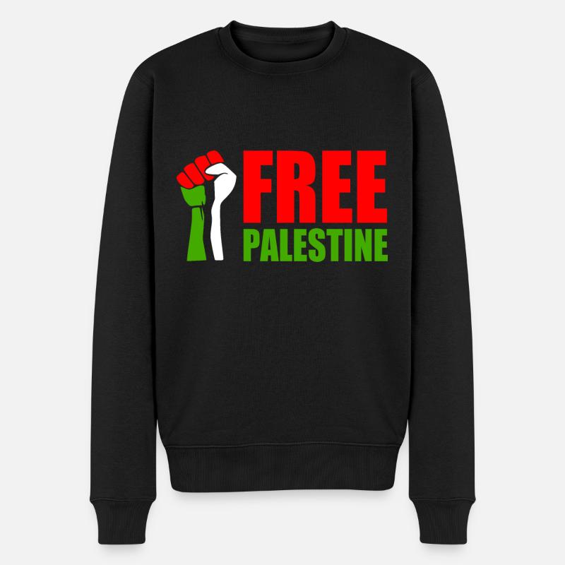 Free palestine - Pull Premium bio Homme - noir