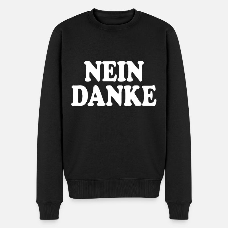 Nein danke - Männer Premium Bio Pullover - Schwarz
