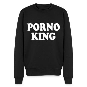 Porno king - Men's Premium Organic Jumper - black - Front - Nico (187cm)