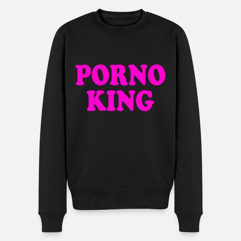 Porno king - Pull Premium bio Homme - noir
