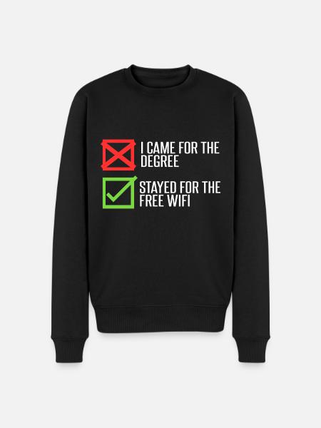 Stayed For The Wi-Fi - Men's Premium Organic Jumper - black