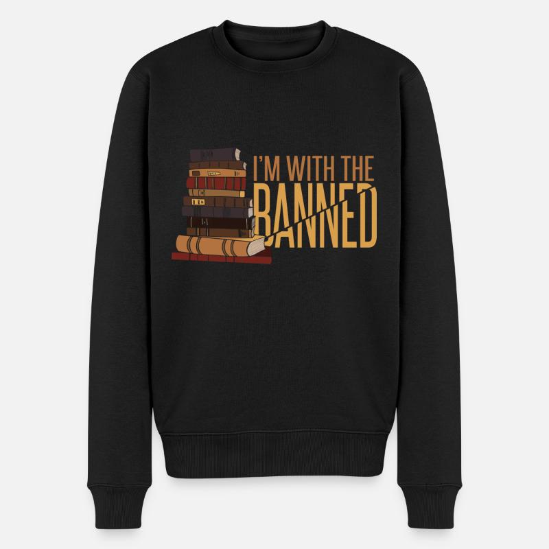 Ich bin bei den Verbotenen - Männer Premium Bio Pullover - Schwarz