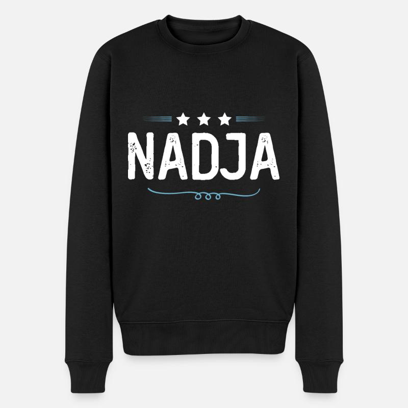 Nadja - Männer Premium Bio Pullover - Schwarz
