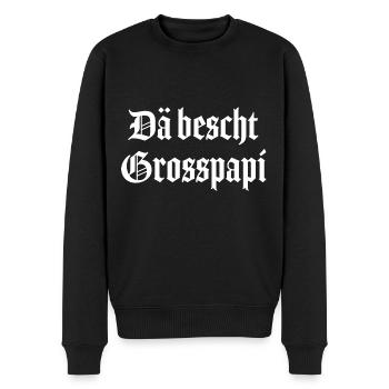 Dä bescht Grosspapi bescht Opi Opa Schweiz - Männer Premium Bio Pullover - Schwarz - Vorne - Nico (187cm)