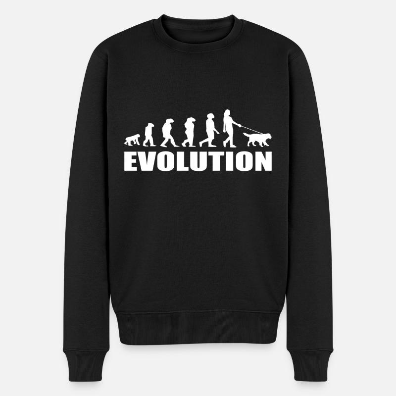 Hund - Männer Premium Bio Pullover - Schwarz
