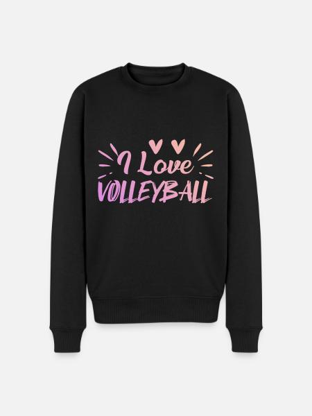 I love volleyball - Men's Premium Organic Jumper - black
