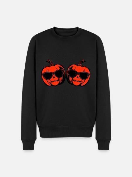 Halloween pumpkin icon - Men's Premium Organic Jumper - black