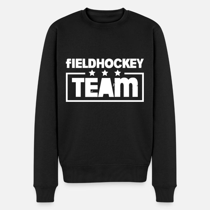 Feldhockey Team Mannschaft Bunt - Männer Premium Bio Pullover - Schwarz