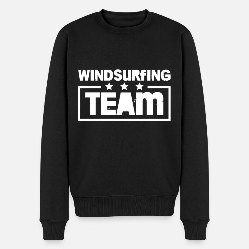Windsurfen Team Bunt - Männer Premium Bio Pullover - Schwarz