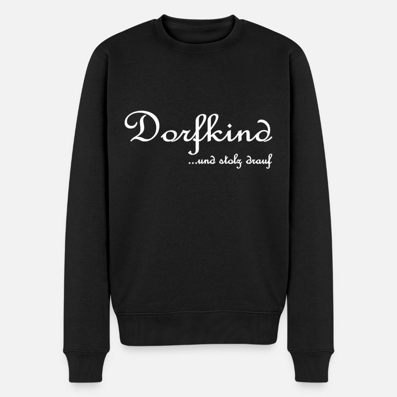 Dorfkind - Männer Premium Bio Pullover - Schwarz