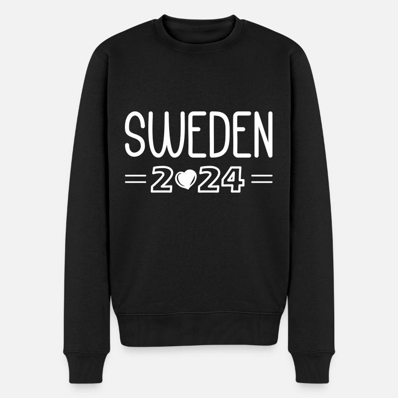 Suède 2024 Coeur - Pull Premium bio Homme - noir