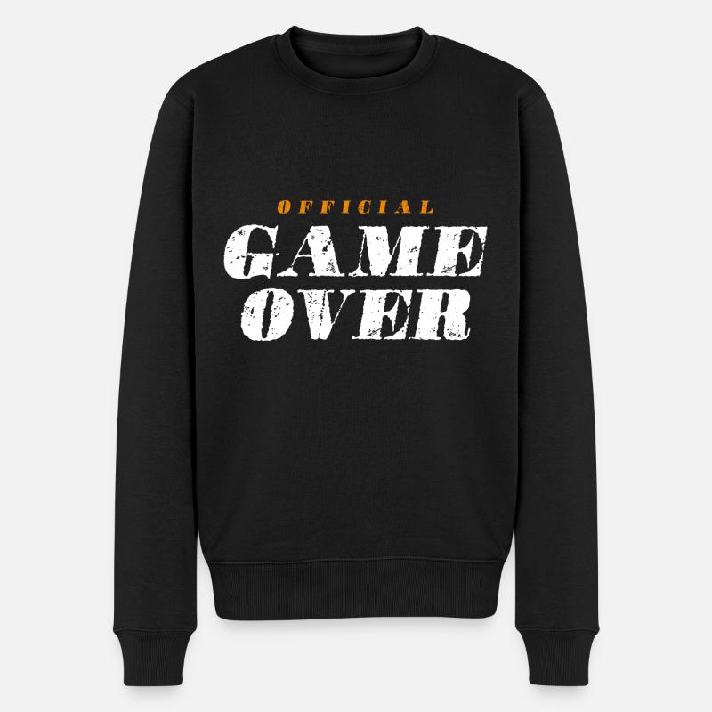 Citation Game Over - Pull Premium bio Homme - noir