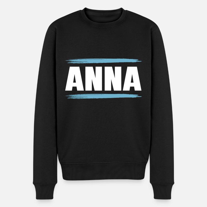 Anna - Männer Premium Bio Pullover - Schwarz