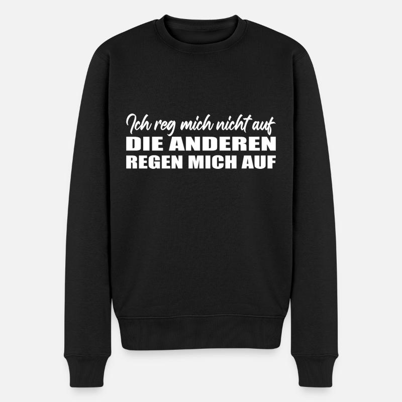 Lustiger Spruch - Männer Premium Bio Pullover - Schwarz