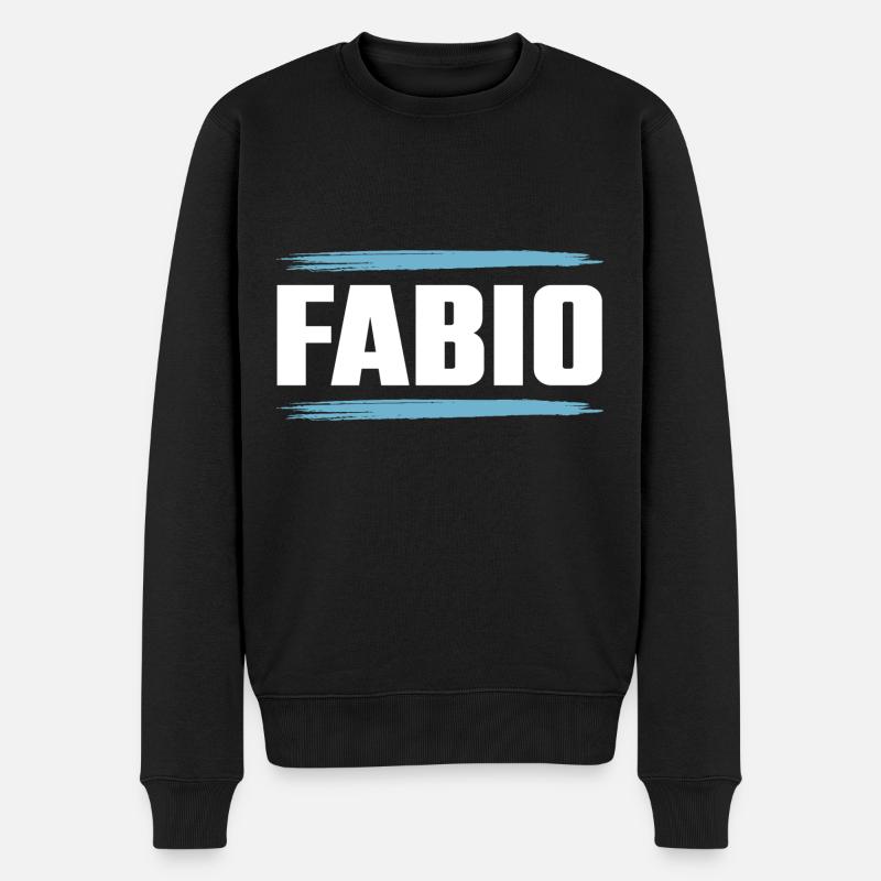 Fabio - Männer Premium Bio Pullover - Schwarz