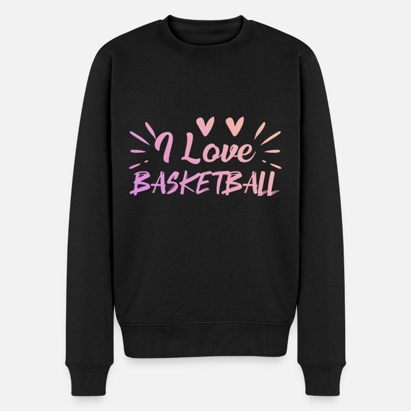 J’adore le basketball - Pull Premium bio Homme - noir