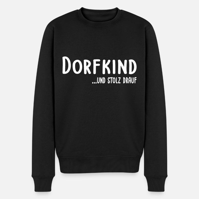 Dorfkind - Männer Premium Bio Pullover - Schwarz