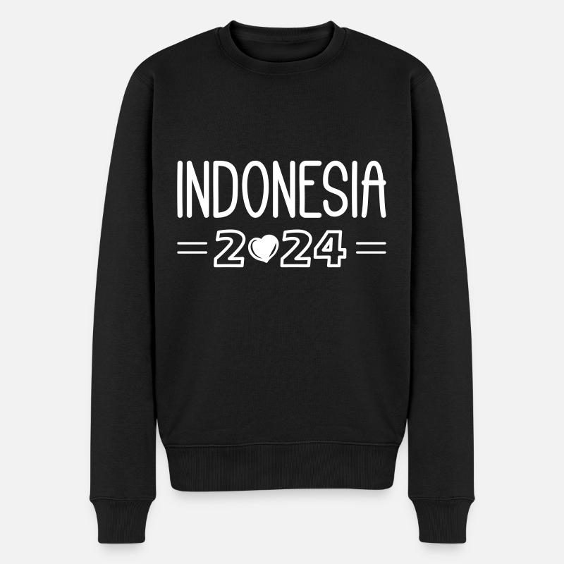 Indonésie 2024 Coeur - Pull Premium bio Homme - noir