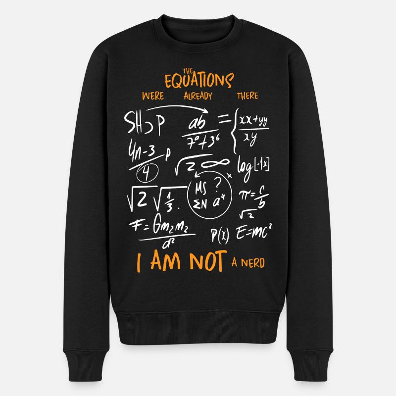 Mathematik Gleichungen - Männer Premium Bio Pullover - Schwarz