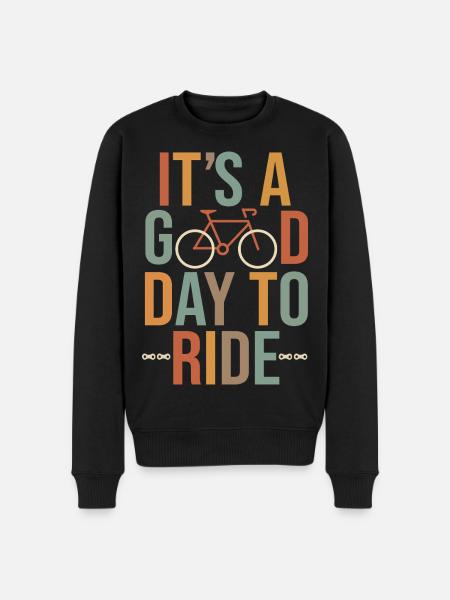 Het is een goede dag om te fietsen Fiets Fiets Cadeau humo - Mannen Premium Bio sweater - zwart