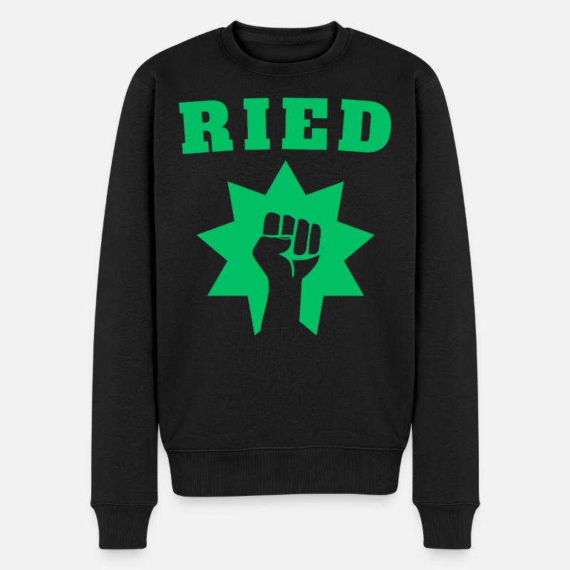 Ried - Männer Premium Bio Pullover - Schwarz