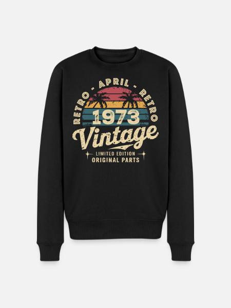 Avril 1973 - April 1973 - Men's Premium Organic Jumper - black