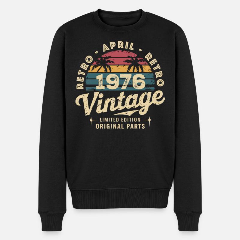 Avril 1976 - April 1976 - Pull Premium bio Homme - noir