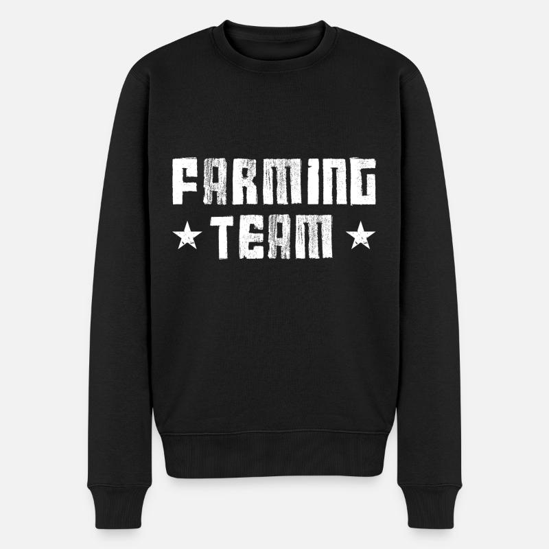 Farming Team - Männer Premium Bio Pullover - Schwarz