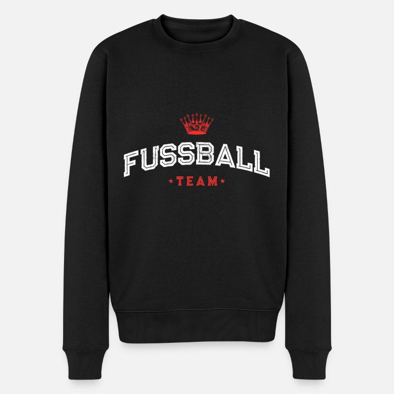 Fussball Team - Männer Premium Bio Pullover - Schwarz