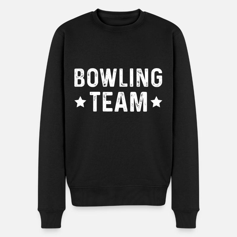 Bowling Team - Männer Premium Bio Pullover - Schwarz