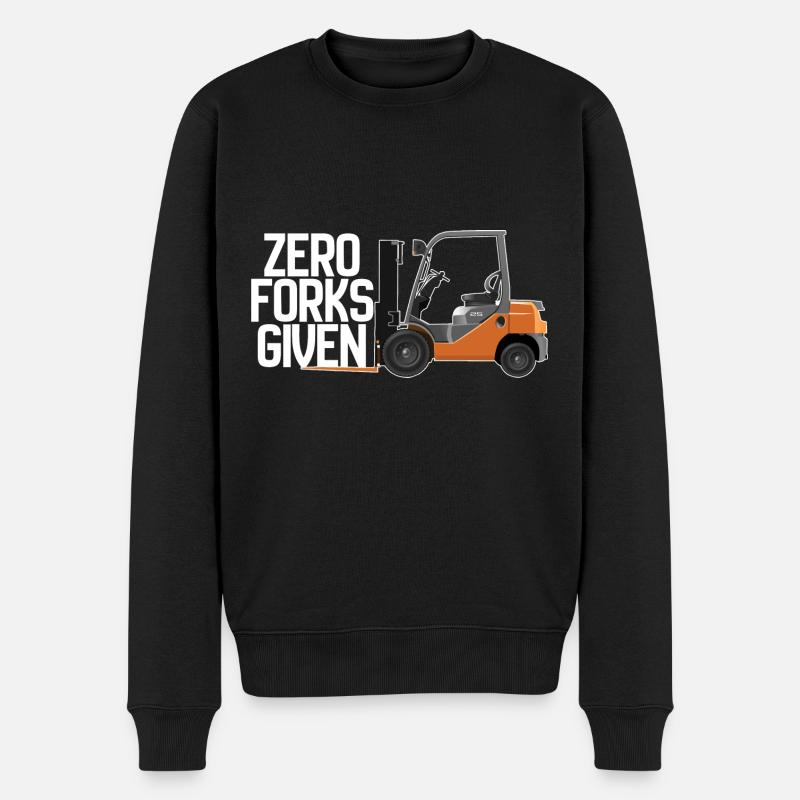Gabelstapler Nullgabeln gegeben - Männer Premium Bio Pullover - Schwarz