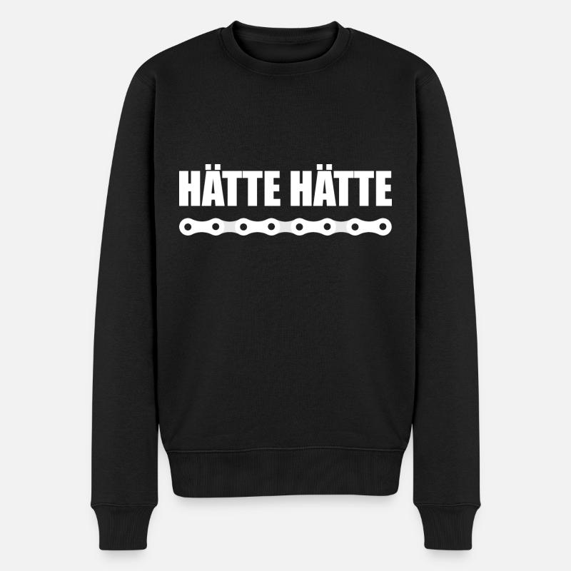 Hätte Hätte - Männer Premium Bio Pullover - Schwarz