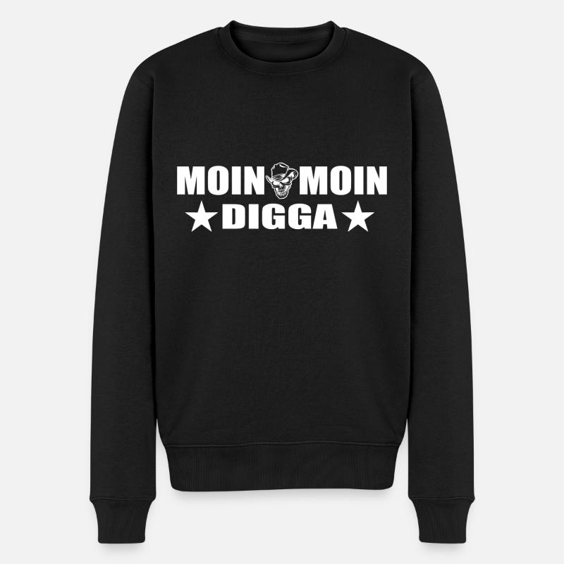 Moin - Männer Premium Bio Pullover - Schwarz