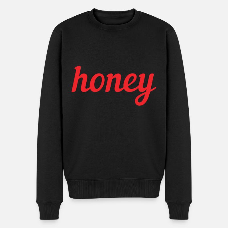 Honig - Männer Premium Bio Pullover - Schwarz