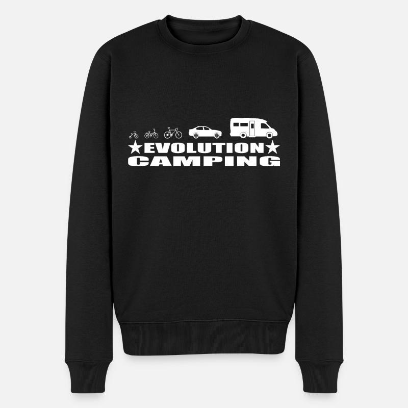 Camping - Männer Premium Bio Pullover - Schwarz