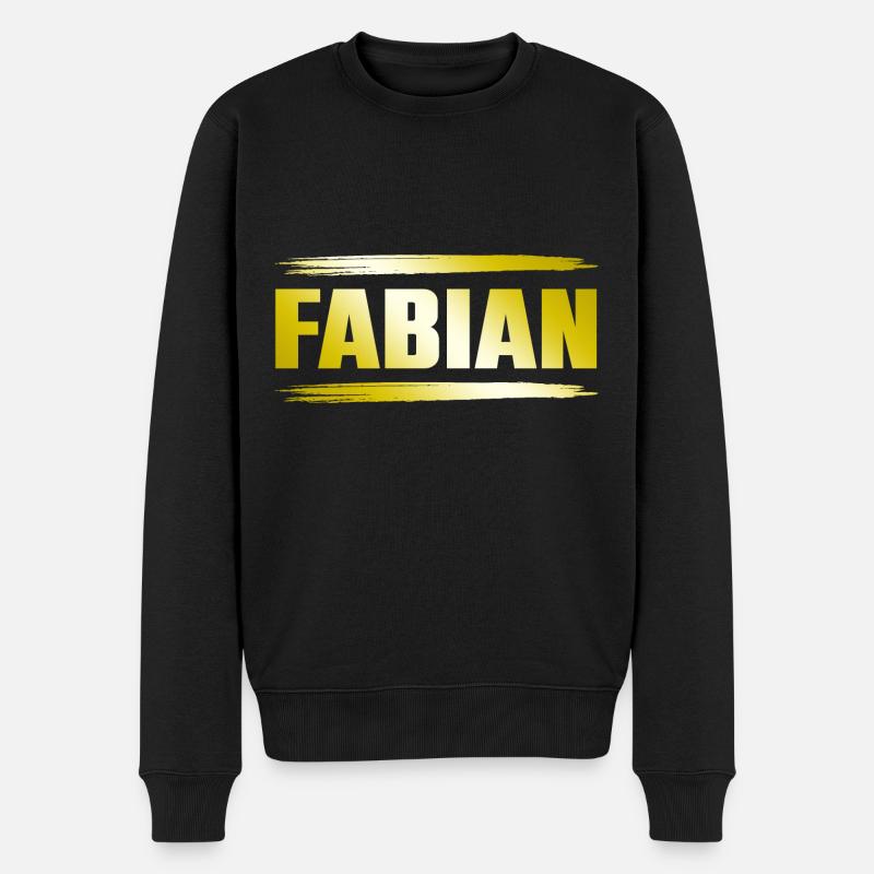 Fabian - Männer Premium Bio Pullover - Schwarz