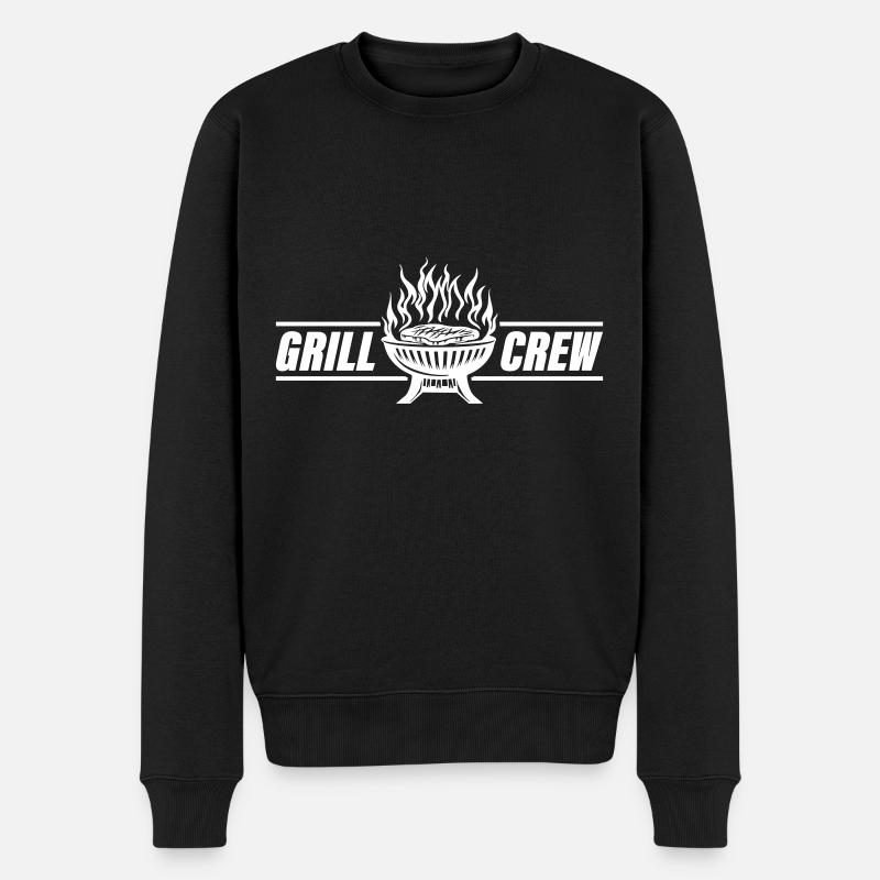 Grill Crew Grilling - Men's Premium Organic Jumper - black