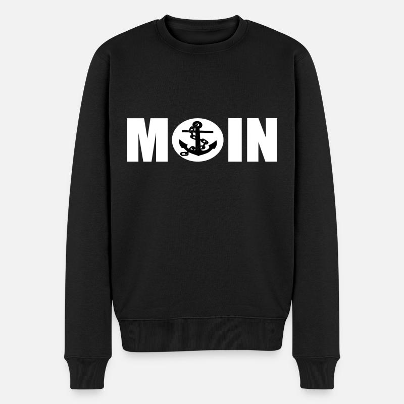 Moin - Männer Premium Bio Pullover - Schwarz