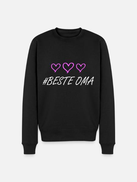 Best Granny Heart Love - Men's Premium Organic Jumper - black