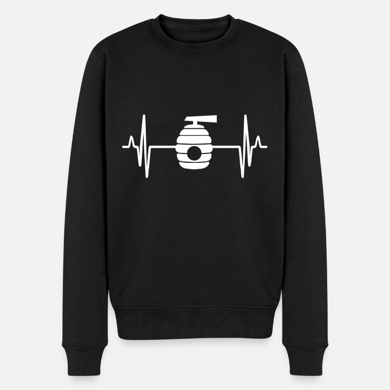 Imker Puls honig - Männer Premium Bio Pullover - Schwarz
