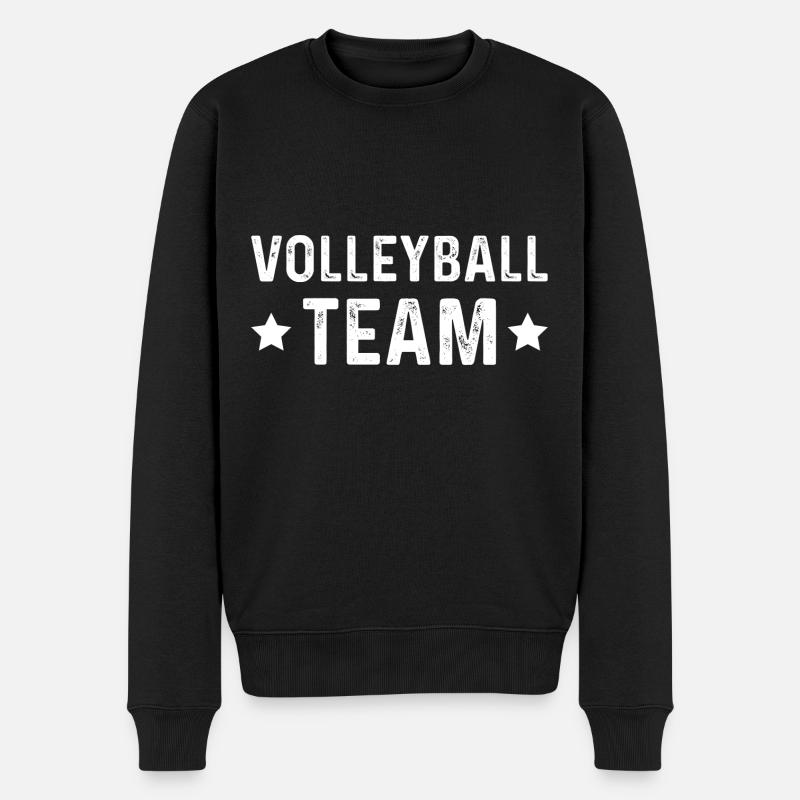 Volleyball Team - Männer Premium Bio Pullover - Schwarz