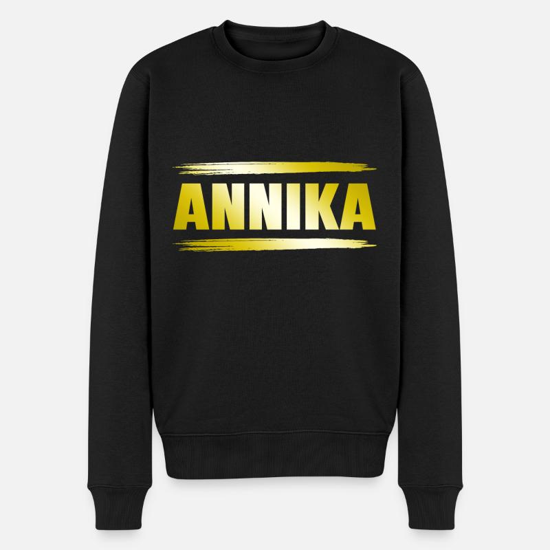 Annika - Männer Premium Bio Pullover - Schwarz