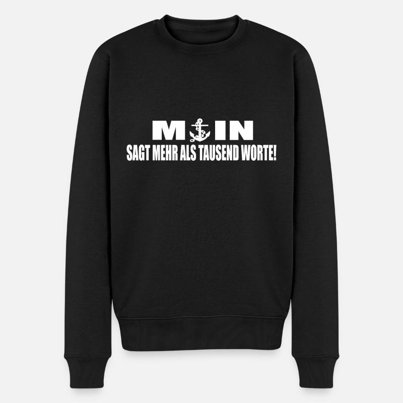 Moin - Männer Premium Bio Pullover - Schwarz